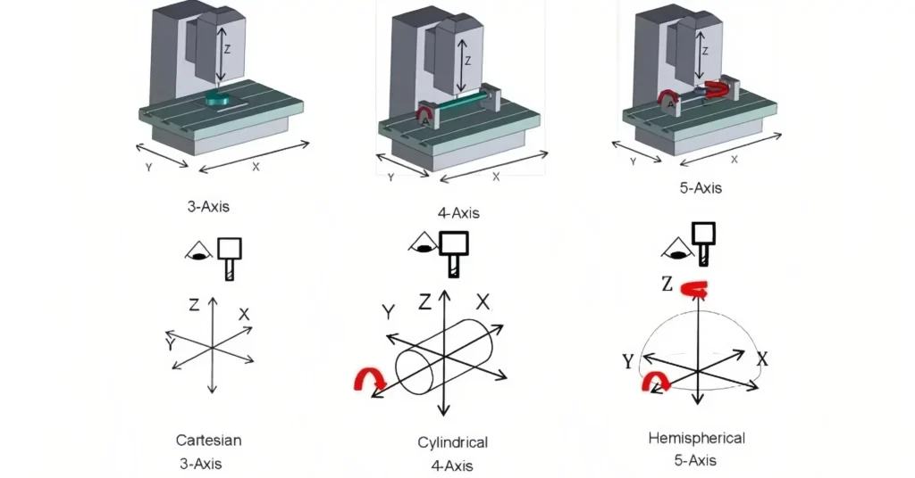 3-Axis, 4-Axis, and 5-Axis Machining Processes for Precision Machined Parts