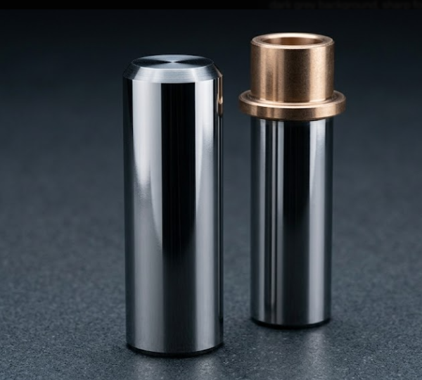 hardened tool steel guide posts for precision tooling dies sets showing tight cylindrical tolerance surface finish