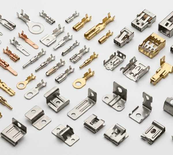 Precision stamped automotive terminals and connectors used in ECUs and battery management systems