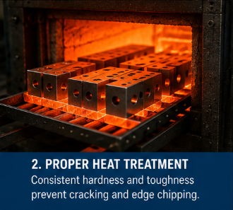 Accurate punch and die clearance helps reduce stamping die wear
