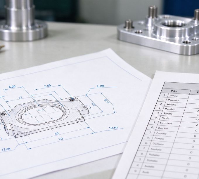 FAI inspection checklist drawing features