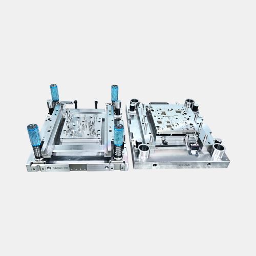 Precision die halves for electronics stamping
