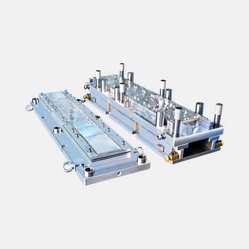 Progressive die set for high-volume stamping